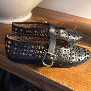 Alaia Black Cutout Flats